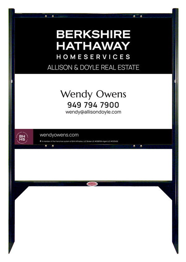 Angle Iron Frame and Agent Sign Panel Unit, 24h x 30w, Steel