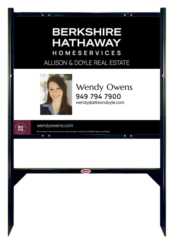 Angle Iron Frame and Agent Photo Sign Panel Unit, 24h x 30w, Steel