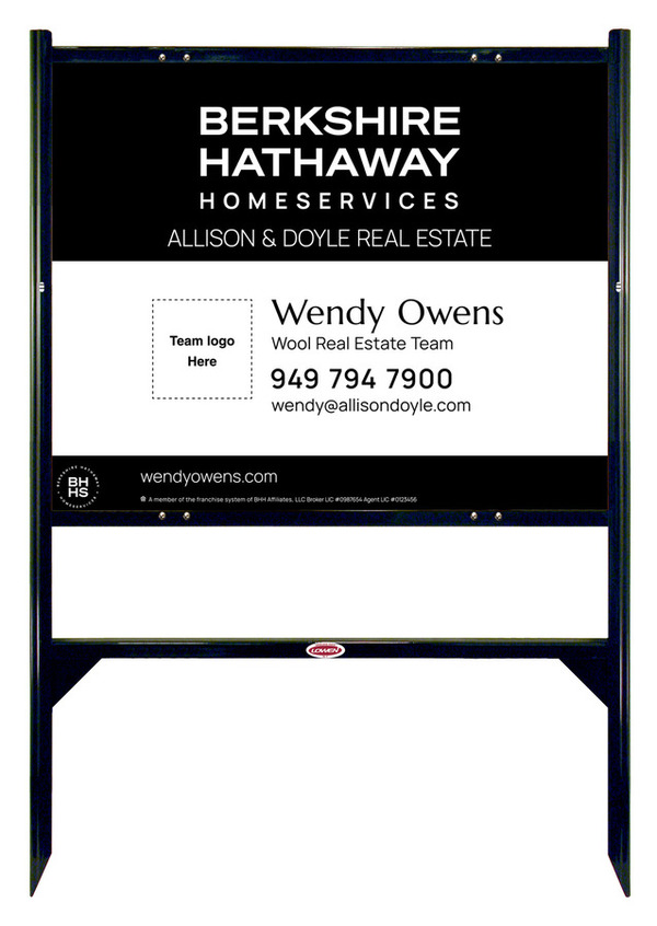 Angle Iron Frame and Team Logo Sign Panel Unit, 24h x 30w, Steel