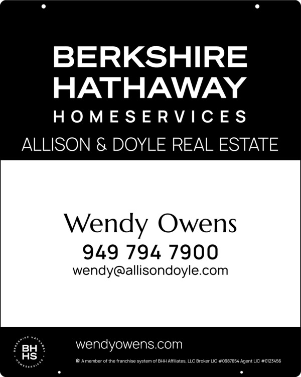 Hanging Agent Sign Panel, 30h x 24w, Steel