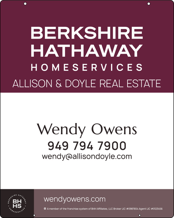 Hanging Agent Sign Panel, 30h x 24w, Steel