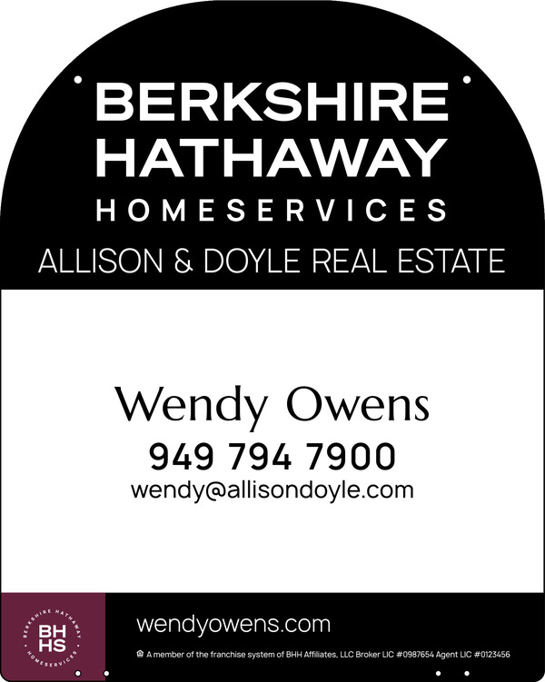 Hanging Yard Arm Dome Agent Sign Panel, 30h x 24w, 3mm Aluminum Composite