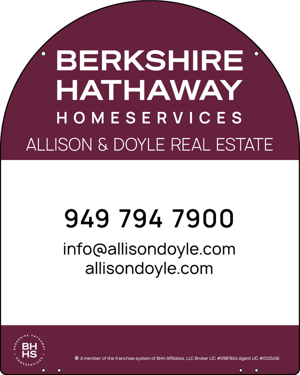 Hanging Arc Top Office Sign Panel, 30h x 24w, Steel