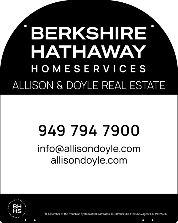 Hanging Yard Arm Dome Office Sign Panel, 30h x 24w, 3mm Aluminum Composite