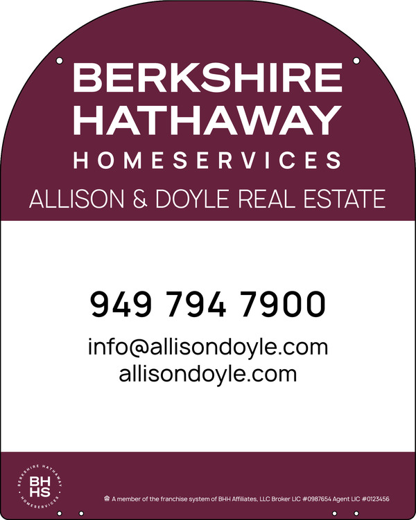 Hanging Yard Arm Dome Office Sign Panel, 30h x 24w, 3mm Aluminum Composite