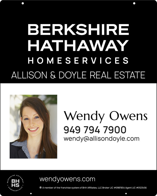 Hanging Agent Photo Sign Panel, 30h x 24w, Steel