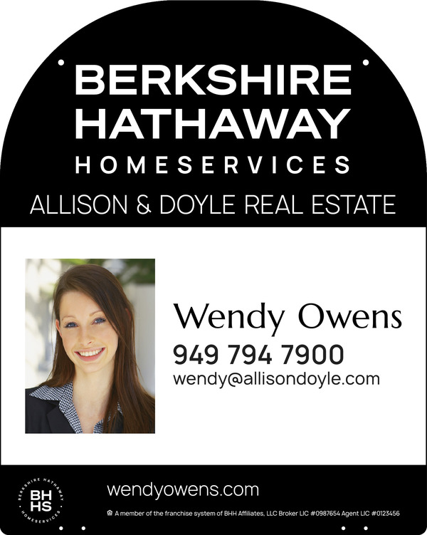 Hanging Yard Arm Dome Agent Photo Sign Panel, 30h x 24w, 3mm Aluminum Composite