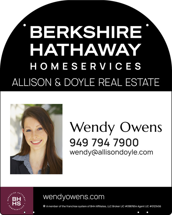 Hanging Yard Arm Dome Agent Photo Sign Panel, 30h x 24w, 3mm Aluminum Composite