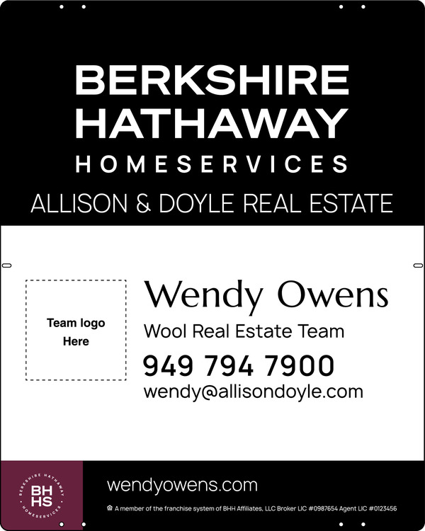 Team Logo Sign Panel, 30h x 24, Steel