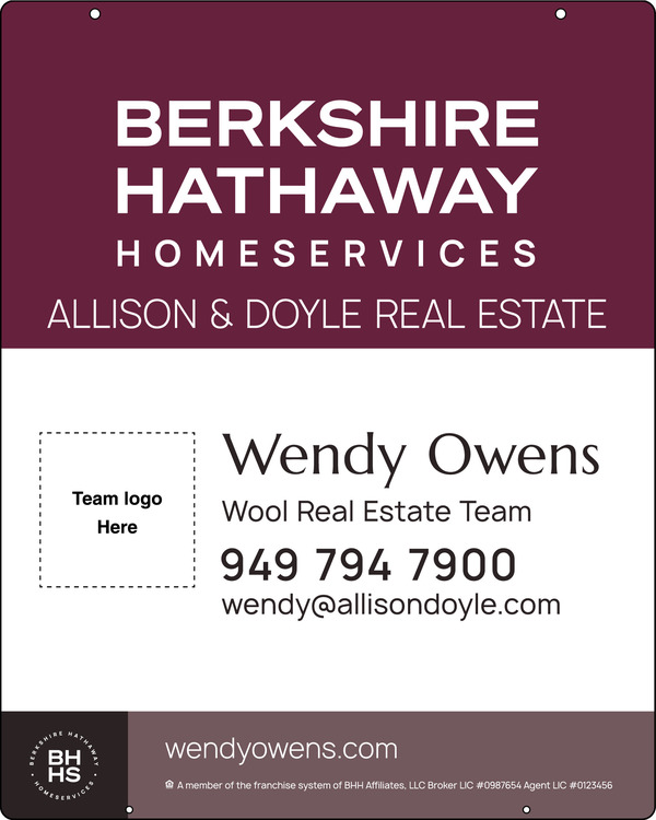 Hanging Team Logo Sign Panel, 30h x 24w, Steel