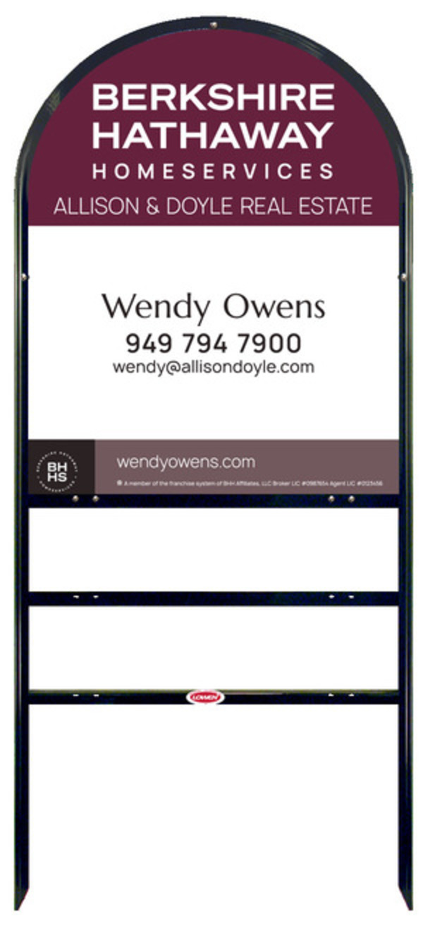 Arc Top Frame w 2 rider inserts and Agent Sign Panel Unit, 30h x 24w, Steel