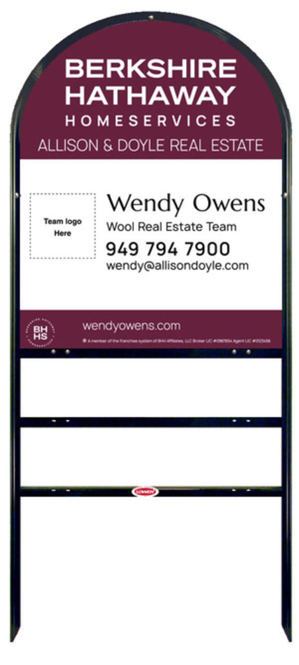 Arc Top Frame w 2 rider inserts and Team Logo Sign Panel Unit, 30h x 24w, Steel