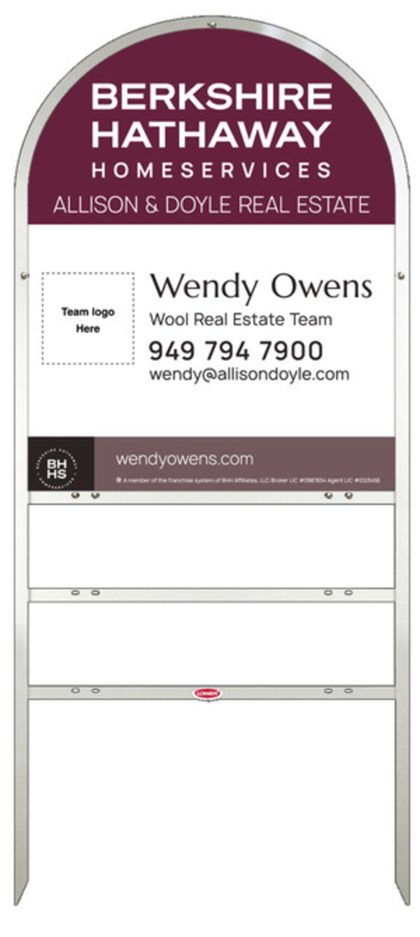 Arc Top Frame w 2 rider inserts and Team Logo Sign Panel Unit, 30h x 24w, Steel