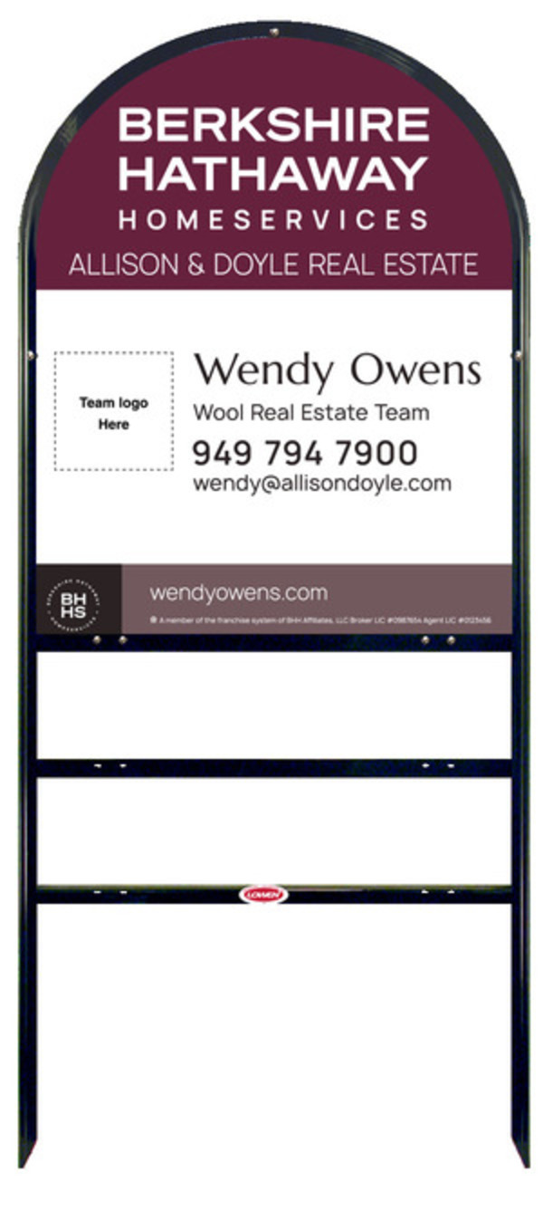 Arc Top Frame w 2 rider inserts and Team Logo Sign Panel Unit, 30h x 24w, Steel