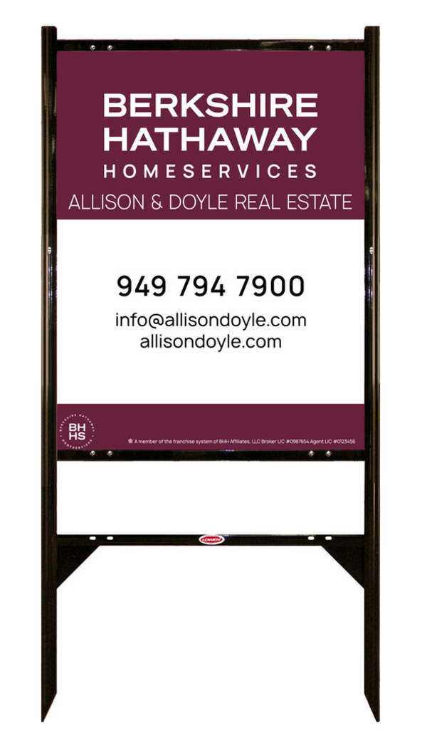 Angle Iron Frame and Office Sign Panel Unit, 30h x 24w, Steel