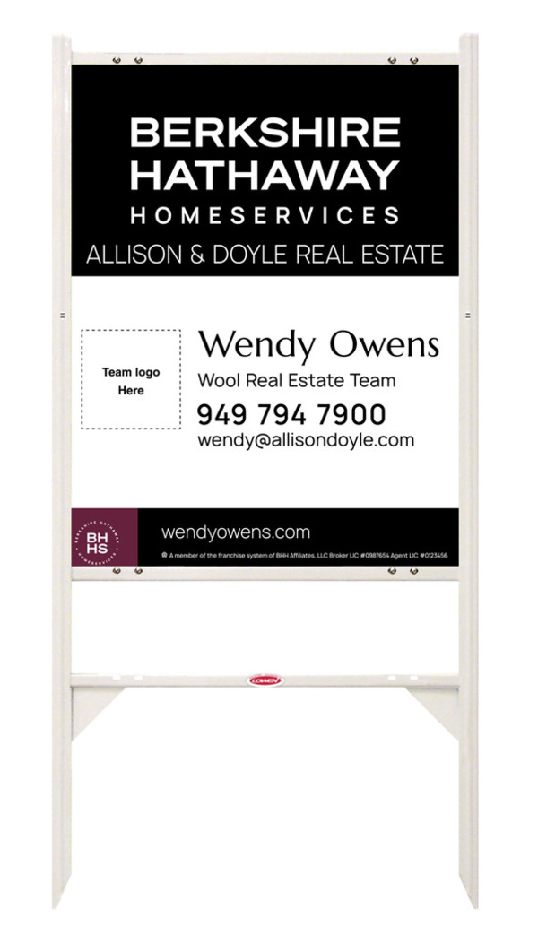 Angle Iron Frame and Team Logo Sign Panel Unit, 30h x 24w, Steel