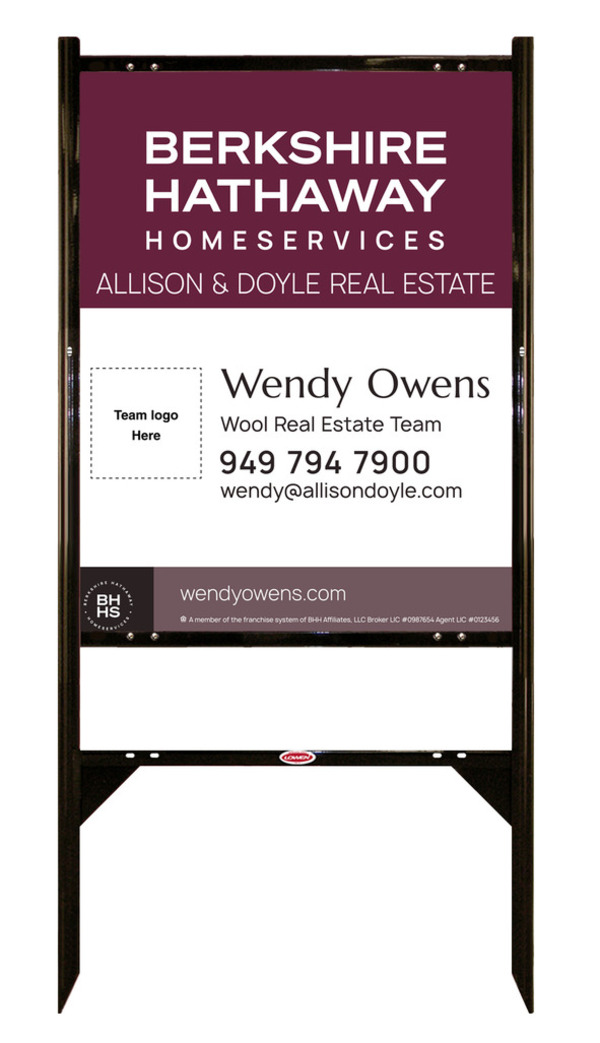 Angle Iron Frame and Team Logo Sign Panel Unit, 30h x 24w, Steel