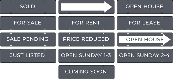 Message Sign Riders, 6h x 24w, Steel