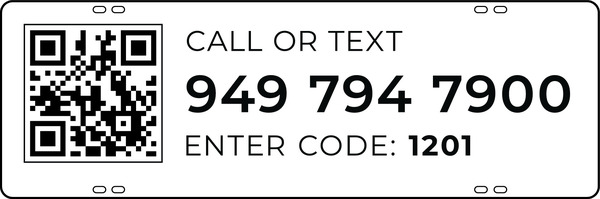 QR Code Sign Rider, 8h x 24w, Steel