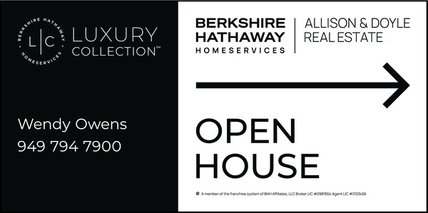 Agent Open House Sign Panel, 12h x 24w, 4mm Corrugated Plastic