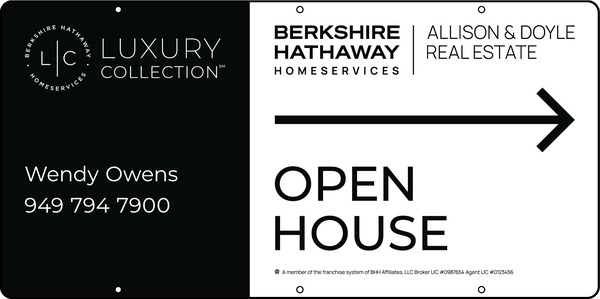 Agent Open House Sign Panel, 12h x 24w, Steel