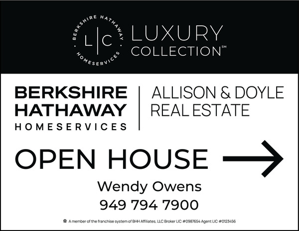 Agent Open House Sign Panel, 14h x 18w, 4mm Corrugated Plastic