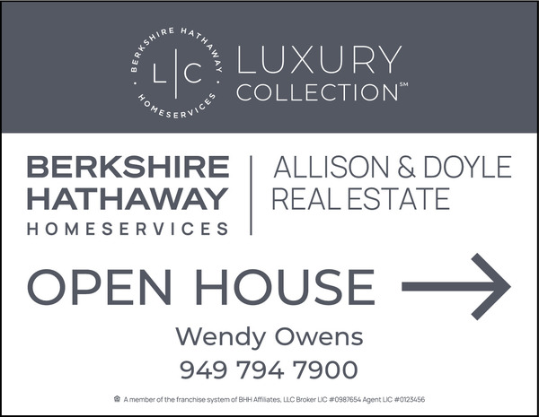 Agent Open House Sign Panel, 14h x 18w, 4mm Corrugated Plastic