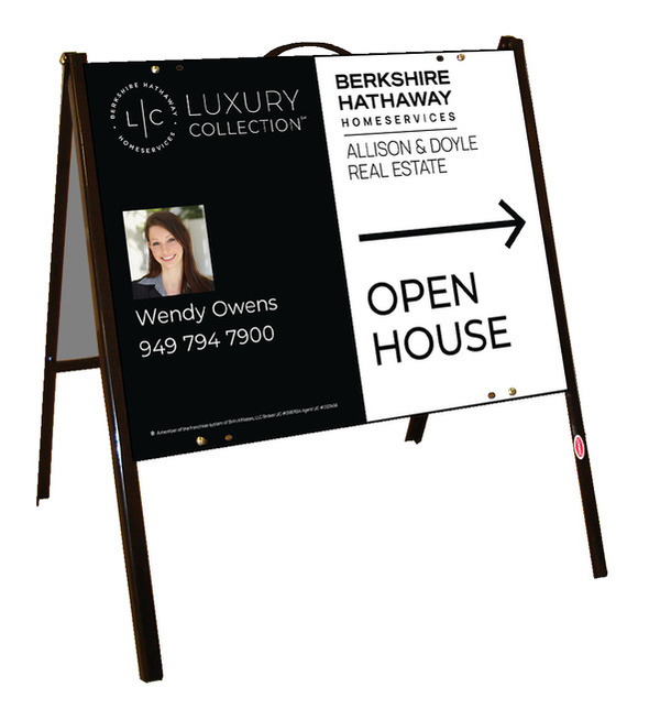 A-Frame and Agent Photo Open House Sign Panel Unit, 18h x 24w, .050 Poly