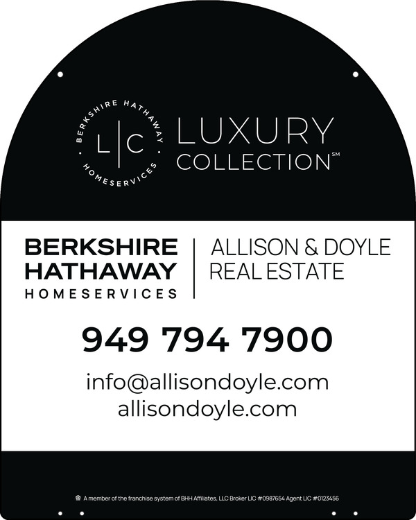 Hanging Arc Top Office Sign Panel, 30h x 24w, 3mm Aluminum Composite