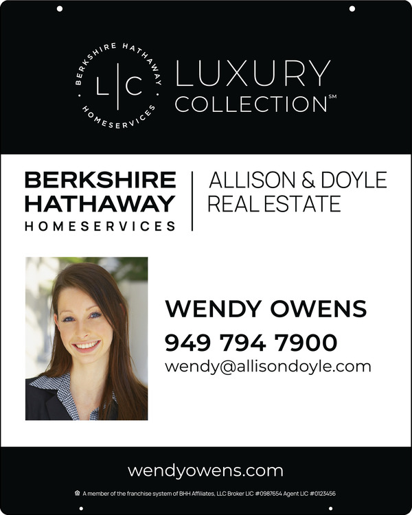 Reflective Hanging Agent Photo Sign Panel, 30h x 24w, Steel