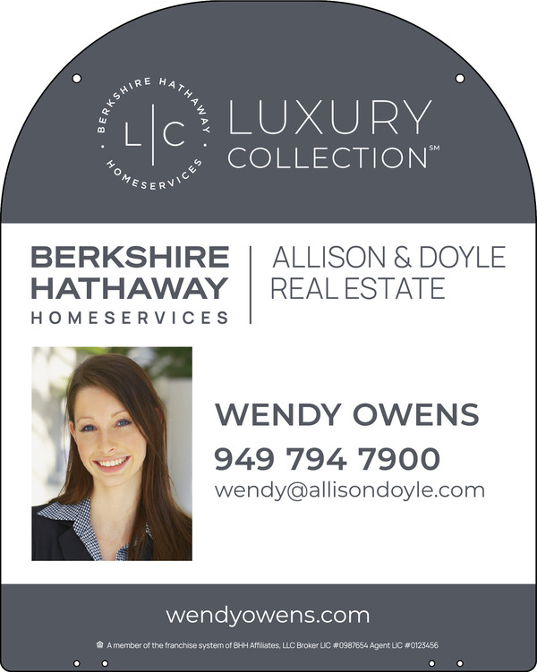 Hanging Yard Arm Dome Agent Photo Sign Panel, 30h x 24w, 3mm Aluminum Composite