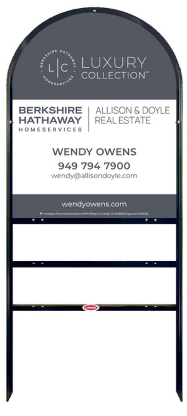 Arc Top Frame w 2 rider inserts and Agent Sign Panel Unit, 30h x 24w, Steel