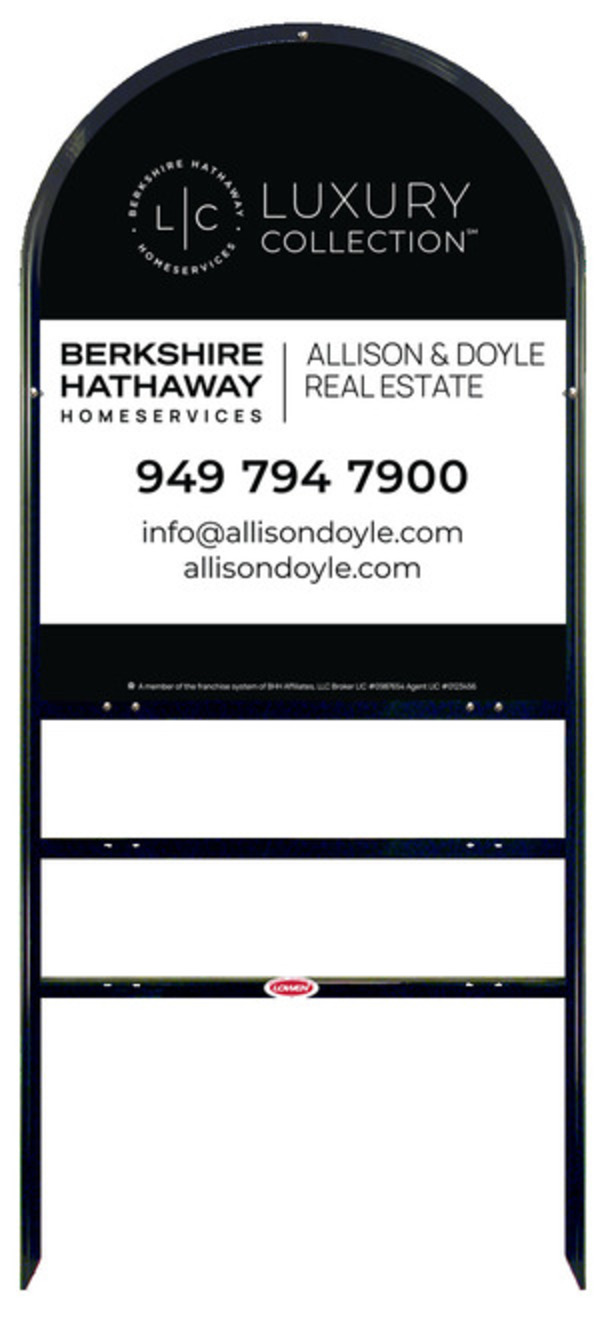 Arc Top Frame w 2 rider inserts and Office Sign Panel Unit, 30h x 24w, Steel