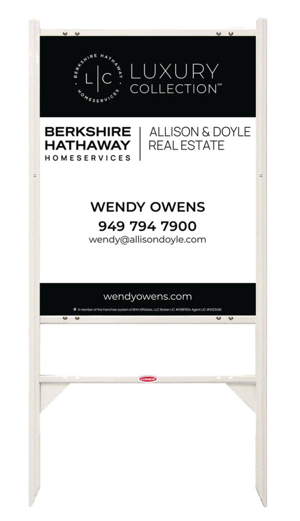 Angle Iron Frame and Agent Sign Panel Unit, 30h x 24w, Steel