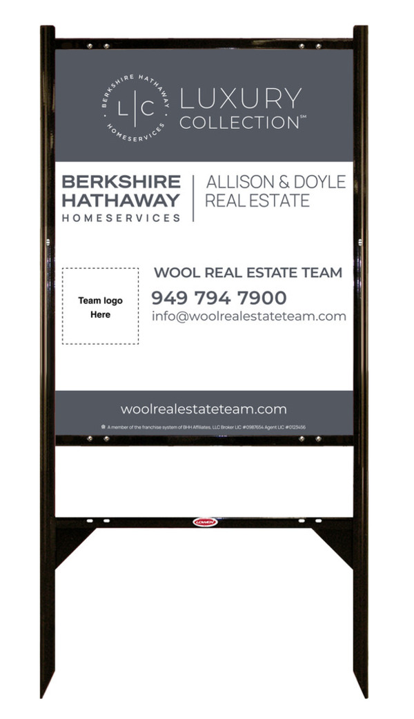 Angle Iron Frame and Team Logo Sign Panel Unit, 30h x 24w, Steel