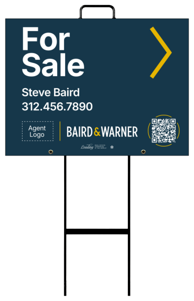 Grab and Go Agent Logo For Sale Sign Panel Unit, 18h x 24w, 4mm Corrugated