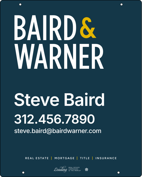 Agent Name Hanging Sign Panel, 30h x 24w, 3MM Aluminum Composite