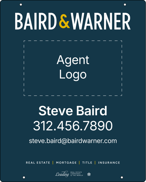 Agent Logo Hanging Sign Panel, 30h x 24w, 3MM Aluminum Composite