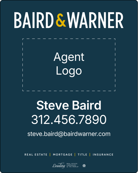 Agent Logo Sign Panel, 30h x 24w, 3MM Aluminum Composite