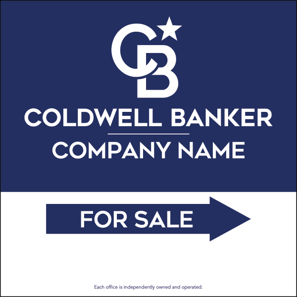 Directional Office For Sale Sign Panel, 24h x 24w, 4mm Corrugated