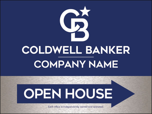 Directional Office Open House Sign Panel, 18h x 24w, 4mm Corrugated