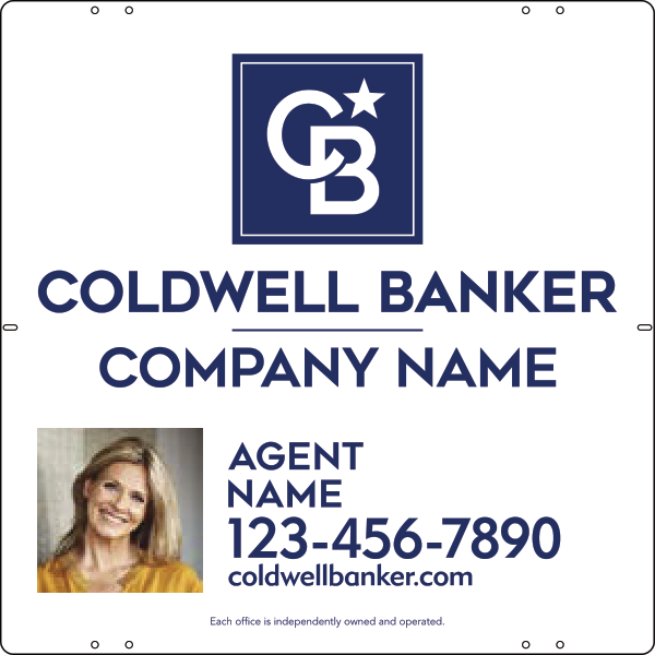 Agent Photo Sign Panel, 24h x 24w, Steel