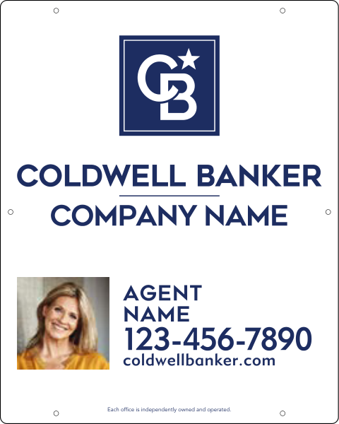 Agent Photo Hanging Sign Panel, 30h x 24w, Steel