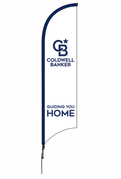 Real Estate FEATHER FLAG AND POLE, 12-foot