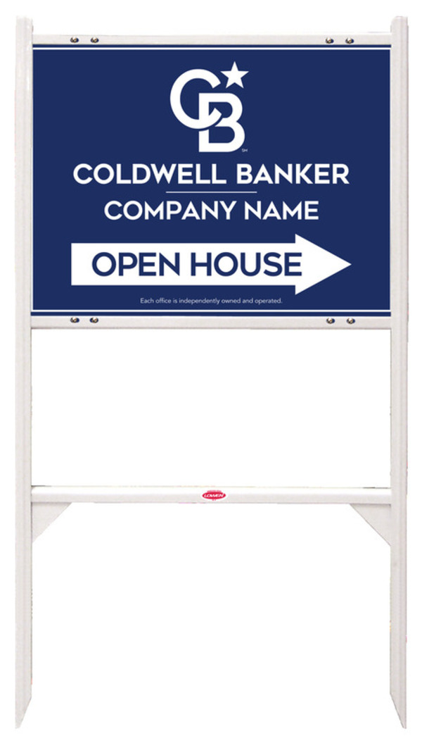 Angle Iron Frame and Office Open House Sign Panel Unit, 18h x 24w, Steel