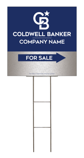 Wire H-Stake and Office For Sale Sign Panel Unit, 24h x 24w, 4mm Corrugated