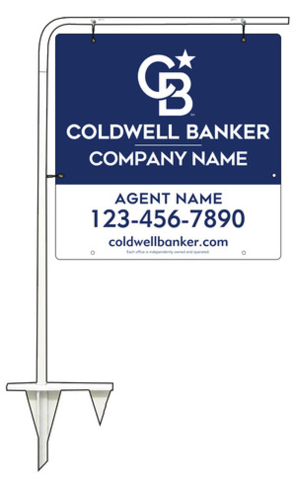 Tubular Stake and Agent Sign Panel Unit, 24h x 24w, .063 Aluminum