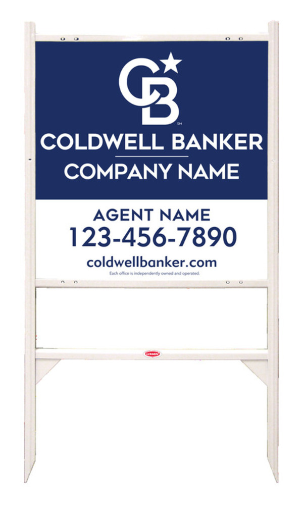Angle Iron Frame and Agent Sign Panel Unit, 24h x 24w, .040 Aluminum