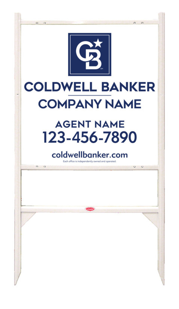 Angle Iron Frame and Agent Sign Panel Unit, 24h x 24w, .040 Aluminum