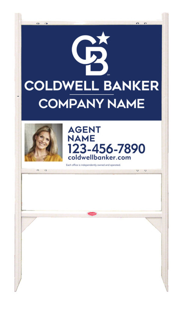 Angle Iron Frame and Agent Photo Sign Panel Unit, 24h x 24w, .040 Aluminum